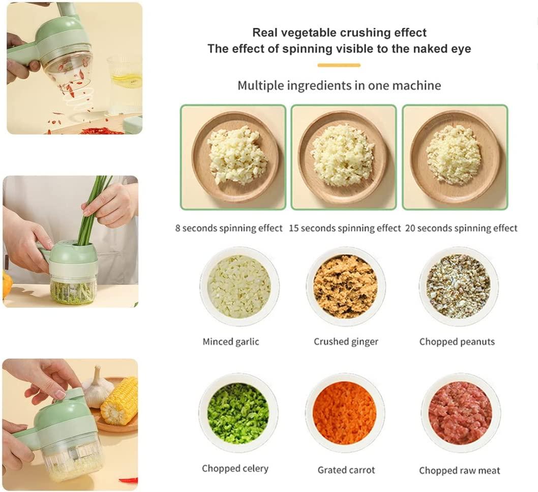 4 in 1 Electric Vegetable Cutter Set