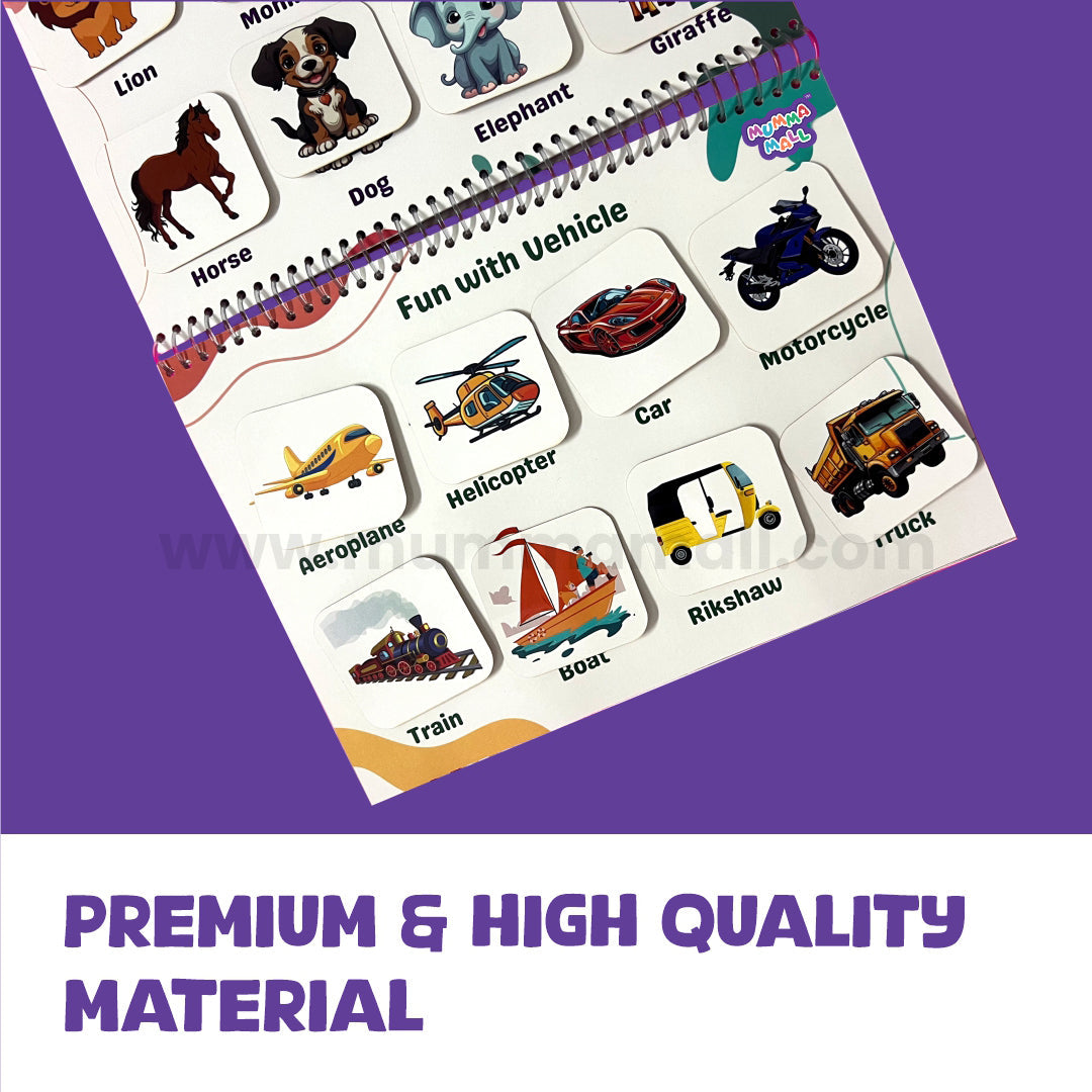 12-in-1 Velcro Binder Book for kids