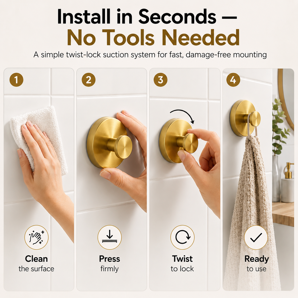 Stainless Steel Suction Hooks