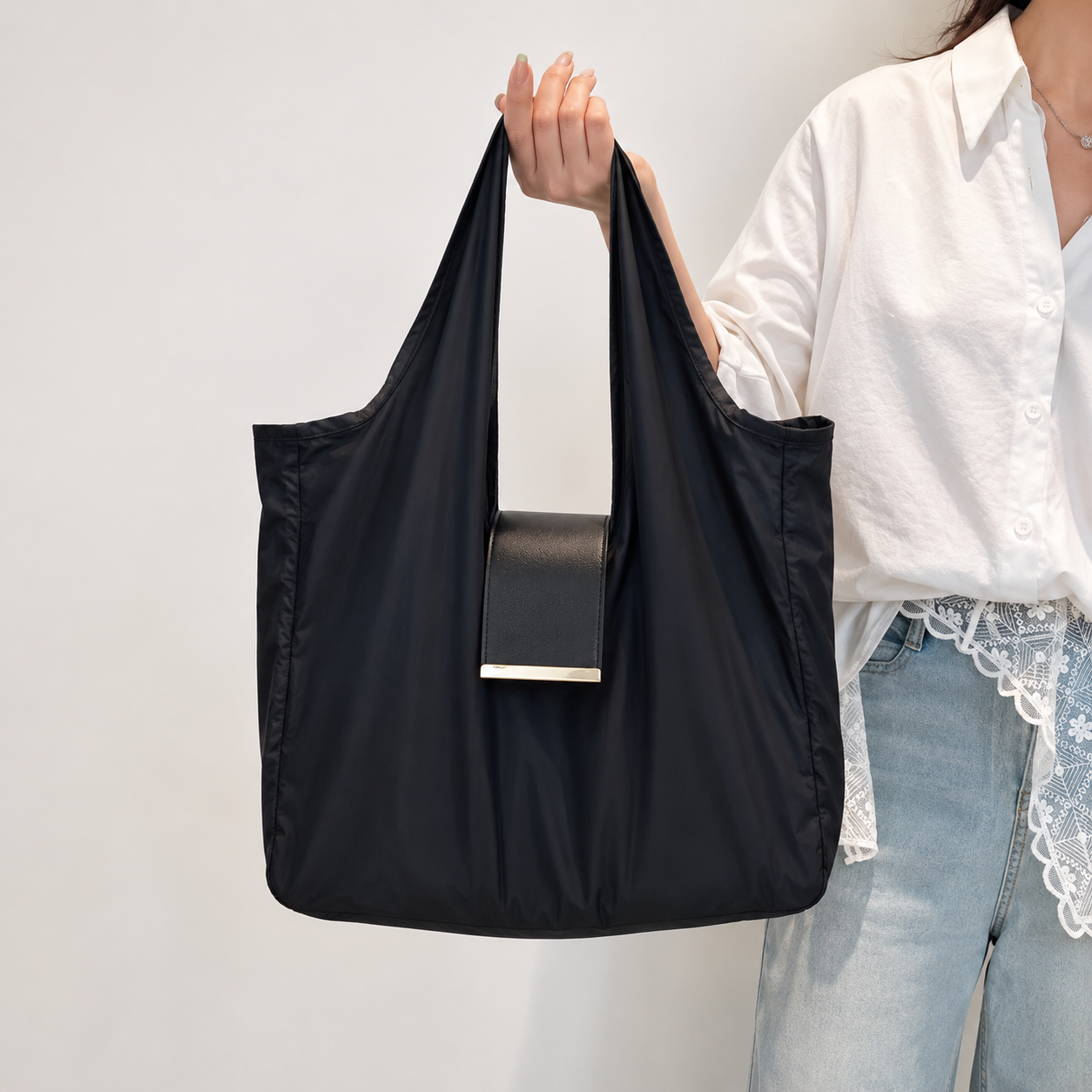 Foldable Keychain Shopping Tote Bag