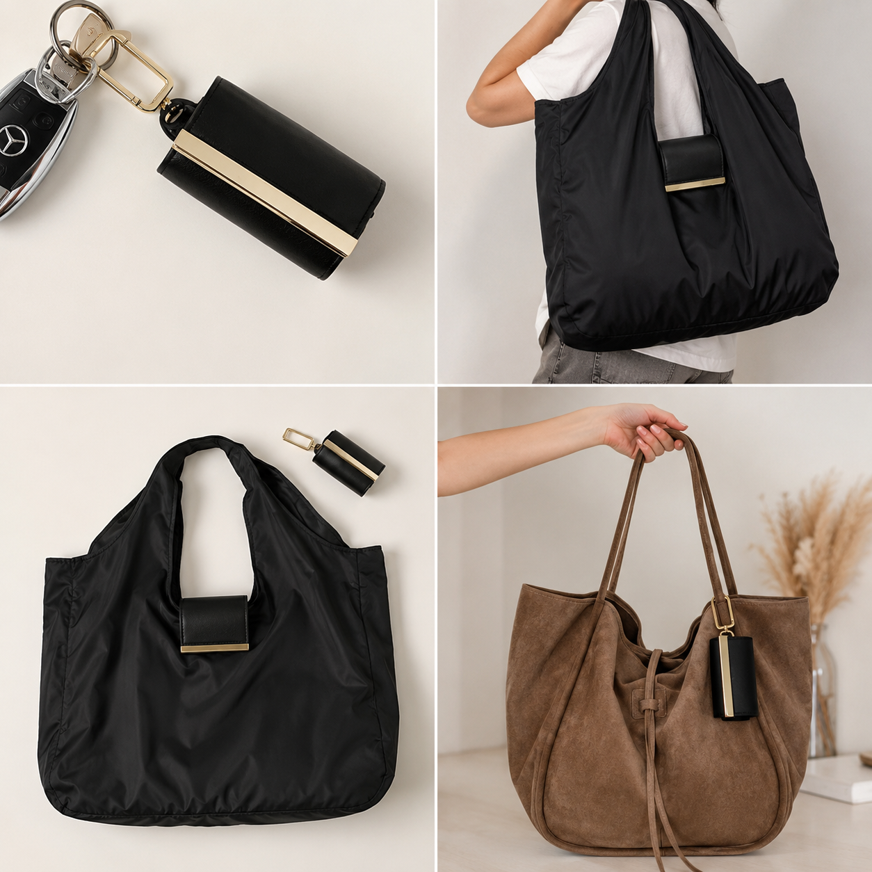 Foldable Keychain Shopping Tote Bag