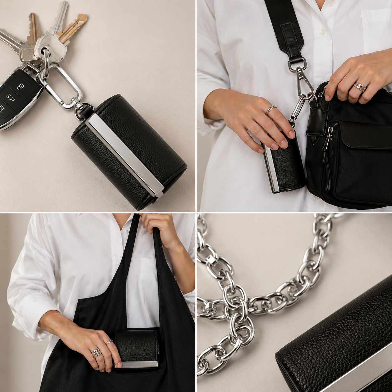 Foldable Keychain Shopping Tote Bag
