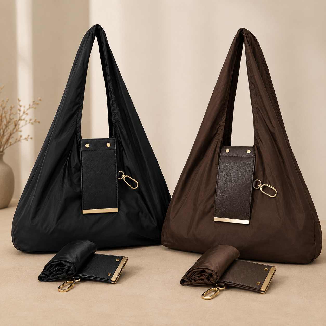 Foldable Keychain Shopping Tote Bag