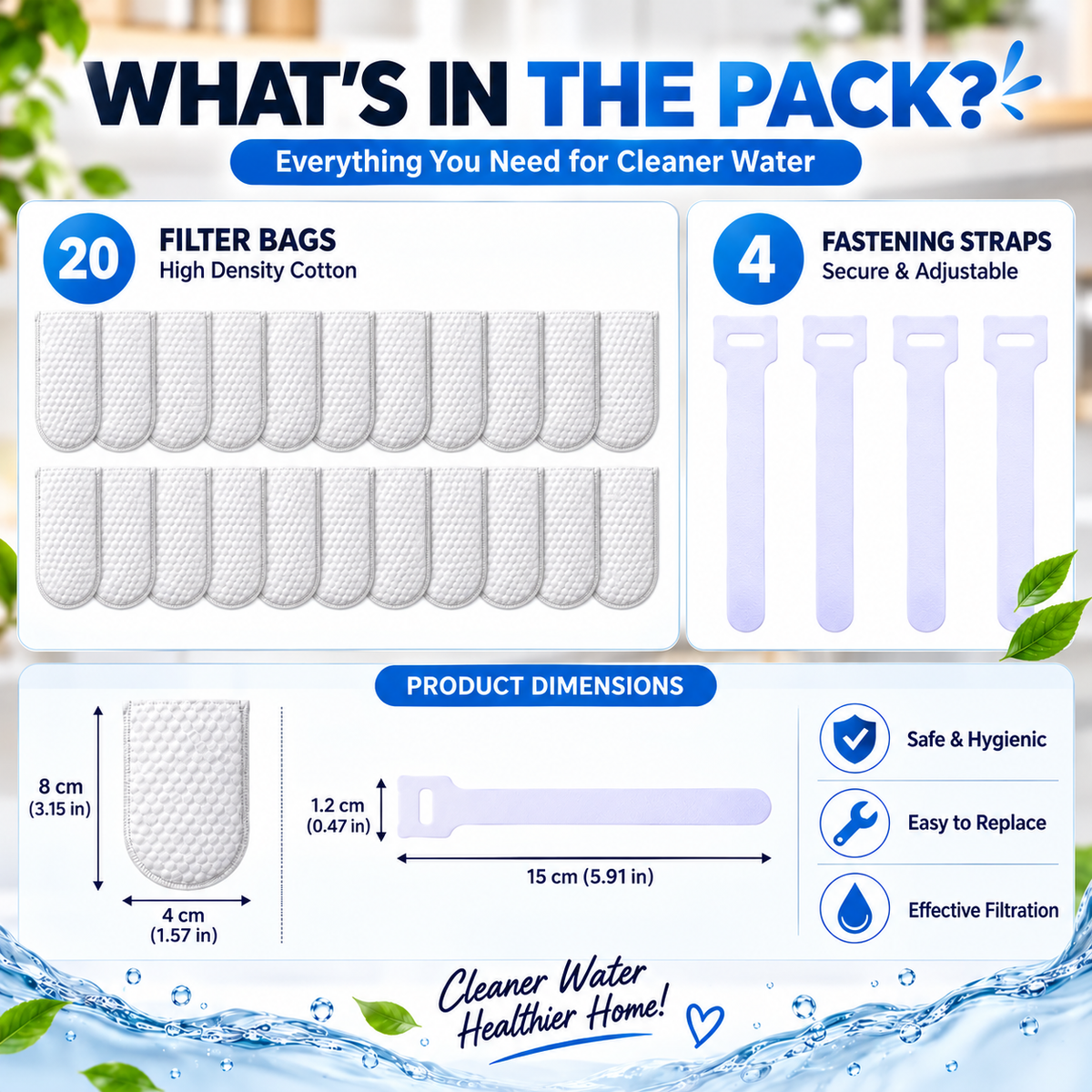Water Filter Cotton Bags